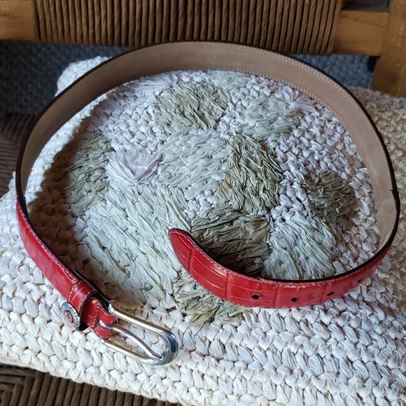 Vintage Brighton leather and fabric heart & B belt, size 30 - Picture 9 of 12